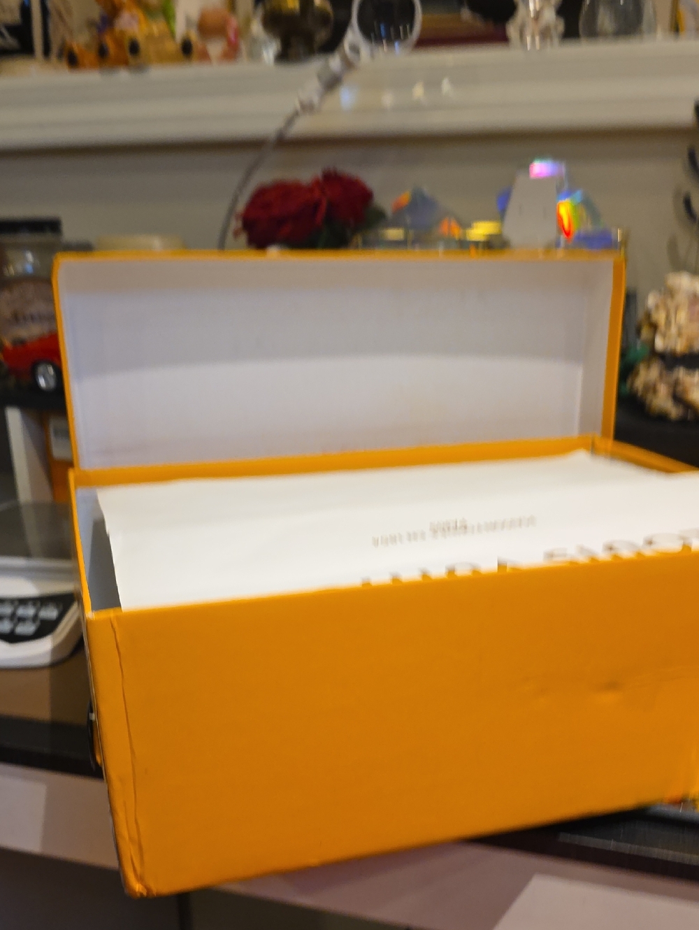 Bright Orange Shoe Storage Box with Lift-Off Lid